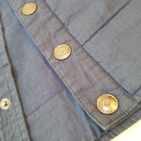 Modern 2016 Cat & Jack Puffer Vest Unisex Boy Baby(6-9mos) Snap Front Navy Grey - Picture 3 of 8